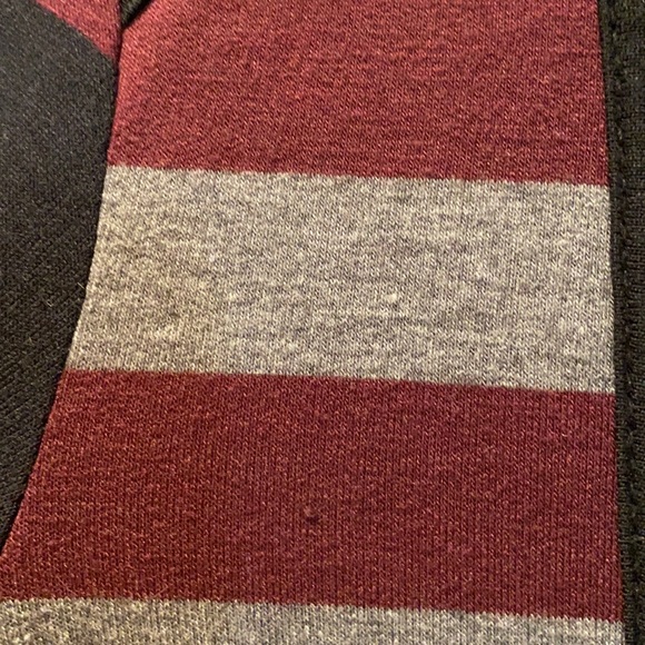 Jessica Simpson Hanna Bodycon Zipper Dress in red, black and grey stripes size M - Picture 9 of 13